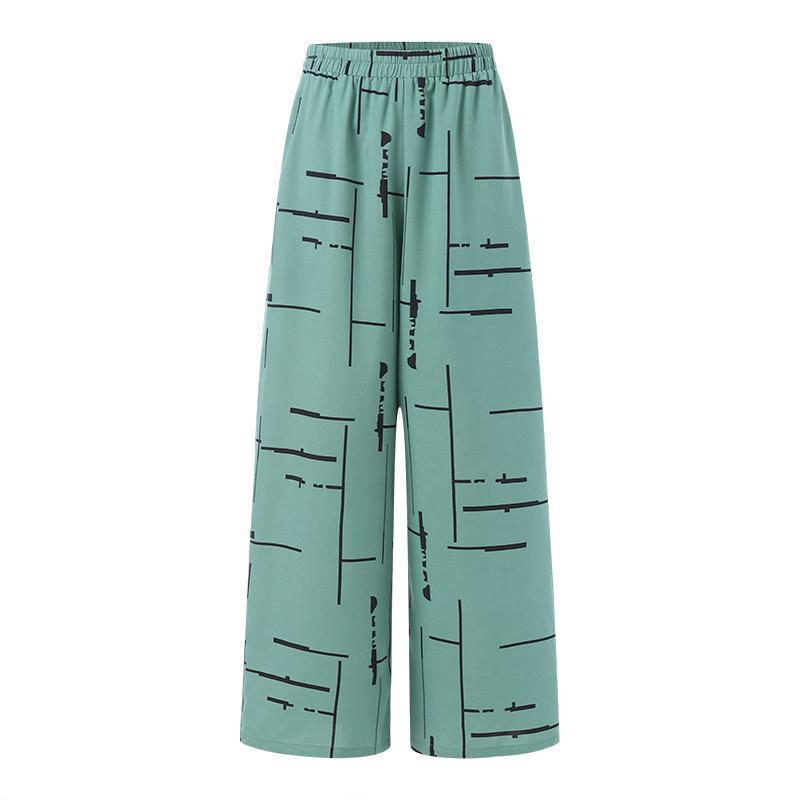 Women's Army Green Muslim Print Casual Fashion Set