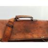 Real Brown Vintage Leather Bags Men's Messenger Shoulder Laptop Bag Briefcase