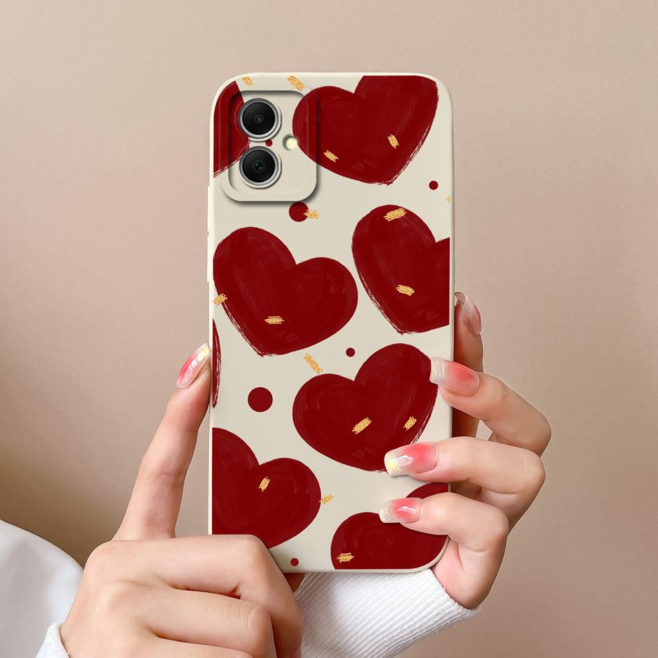 For Samsung Galaxy A05 A05S Case Cute Design Full Protection Funda For Samsung A 05 Soft Liquid Silicone Phone Back Cover Coque