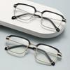 Men'S Business Reading Glasses Male Half Frame Hd Lens Far Sight Hyperopia Eyewear  New Trend Unisex Presbyopia With Degrees+4.0