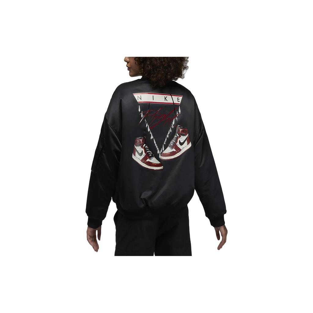 (WMNS) Air Jordan Flight Renegade Jacket 'Black' Women's DQ9802-010