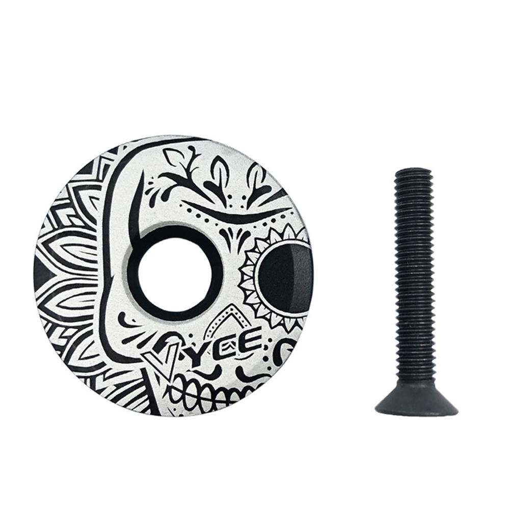 MTB Road Bike Bowl Cover Bicycle Stem Top Cap for 28.6mm Fork Tube Headset Cap