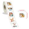 500Pcsroll Cute Cartoon Dog Stickers For Kids Children'S Packaging Animal Reward Sealing Label Diy Album Stationery Sticker