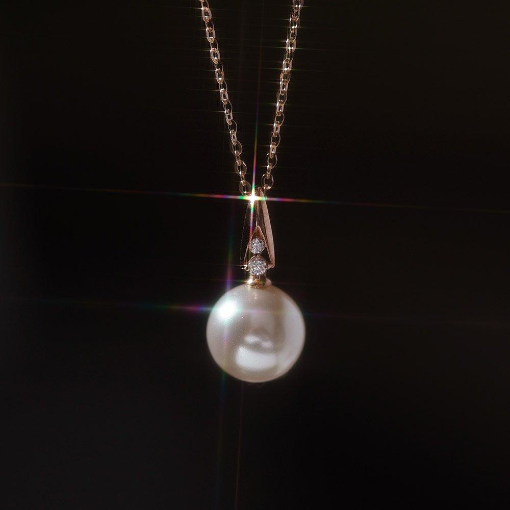 14K Noir Swallow Pearl Pendant W