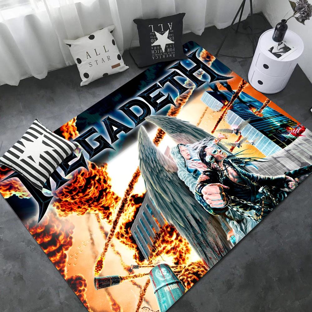 Heavy Metal Rock Roll Muziek Megadeths Vloermat INS Stijl Zacht Slaapkamer Vloer Huis Wasruimte Mat Antislip Huishoudelijke Tapijten 50x80cm