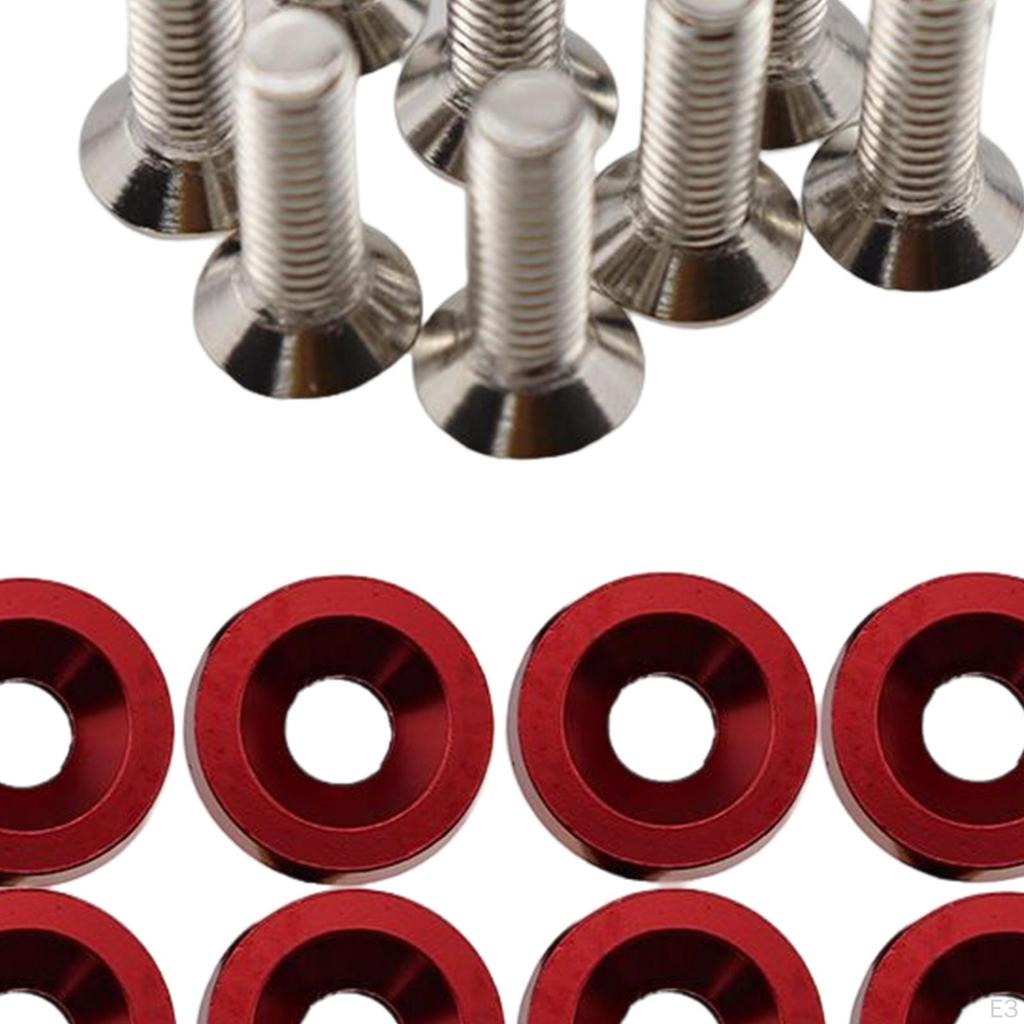Pieces M6 Car Modification Screws Gasket Set, s Washer , Engine Concave