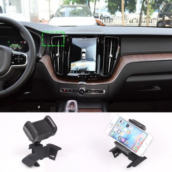 Black Center Console Phone Holder Bracket Clip For Volvo XC60 2018-