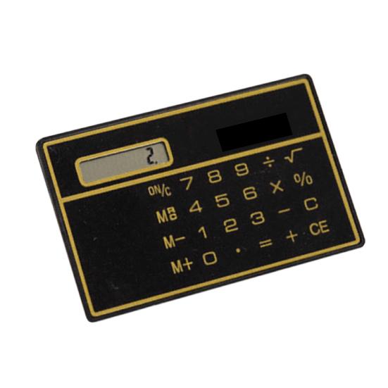 

Портативный калькулятор 8-разрядный прочный ультратонкий мини-калькулятор-карта для дома чёрный