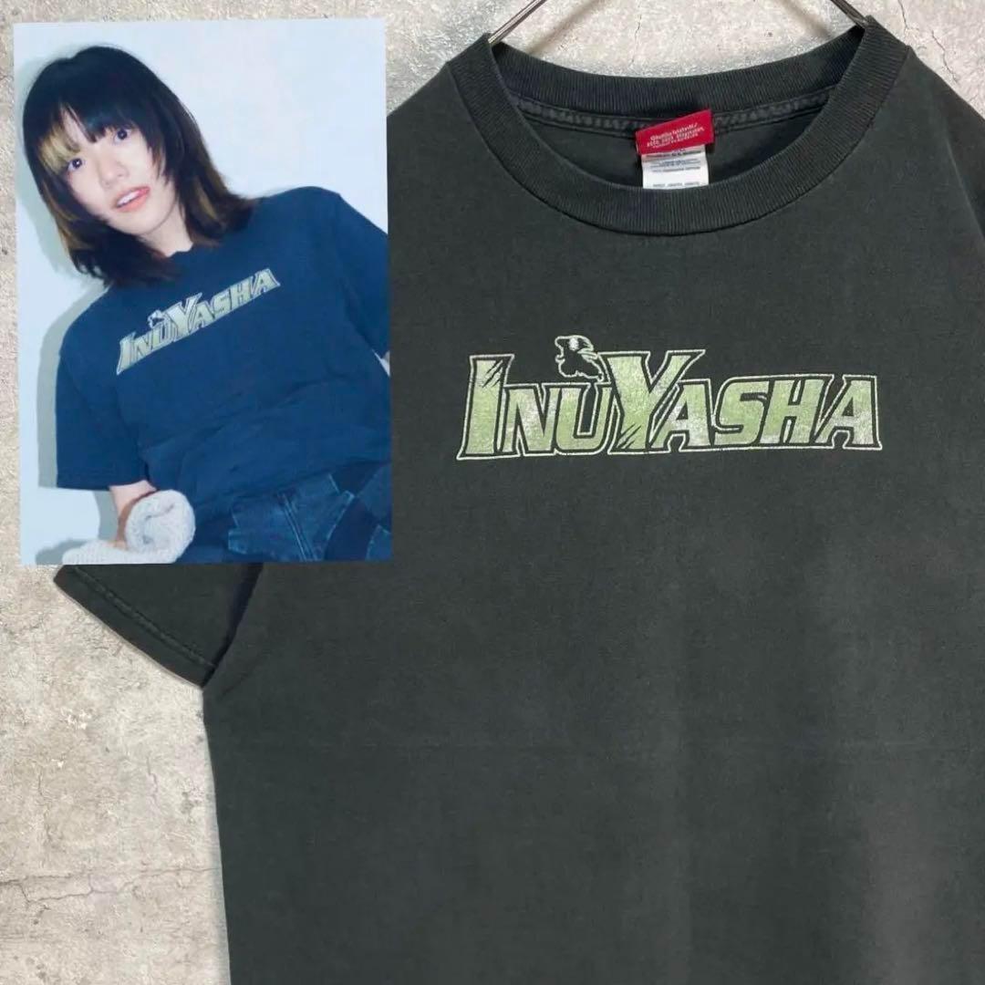 

[USED] Vintage 2000s Inuyasha (Anime) Short Sleeve Shirt (Black) Worn by Aimyon