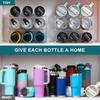 3 Tier Stackable Water Bottle Organizer Holder Clear Cup Tumbler Rack for Cabinet Countertop Fridge Pantry Holds 9