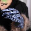 Comfortable Halloween Gloves Paw Costume Claws Furry Gloves Realistic Werewolf Black Wolf Headgear Soft Wearable Beast Animal Props for