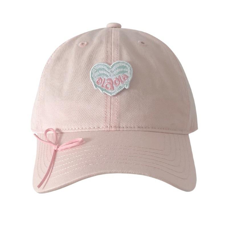 Popular spring and summer bowknot baseball cap for women, makes the face look smaller, fresh green hat, sun protection hat, sunshade hat