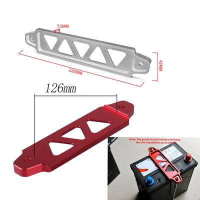 2 Typ Drei-/Fünfloch Aluminium Autobatterie Befestigungswinkel Halter Batterie Niederhaltebügel Kit Aluminium für Honda Nissan