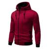 Casual Men Hoodie Men's Zipper Closure Hoodie Cardigan with Drawstring Hood Contrast Color Design for Fall Spring Seasons Spring
