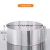 Adjustable Stainless Steel Cake Ring - 6-12 Inch Expandable Mousse Ring for Baking & Cake Decorating