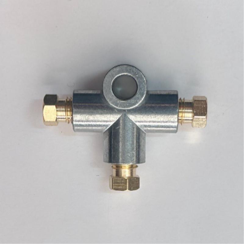 1Pcs Zinc Alloy Brake Line 3 Way T Piece Brake Pipe Connector With 3 X M8/M10 Male Short Nut For Car Brake Hoses Car Accessories