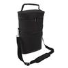 Canvas Material Wine Cooler Bag Black/Grey Insulated Wine Case Wine Protective Case  For Travel