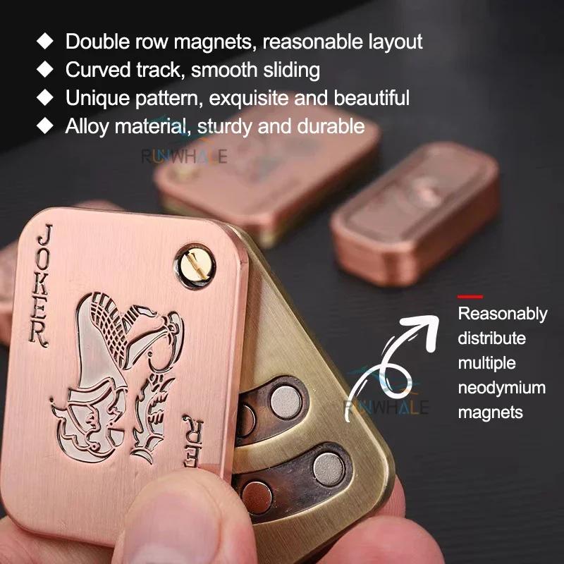 EDC Push Slider Metall Zappeln Anti Stress Spielzeug Erwachsene Finger Spinner Poker Linderung Angst Spielzeug Tragbare Pop Magnetische Slider Spiele