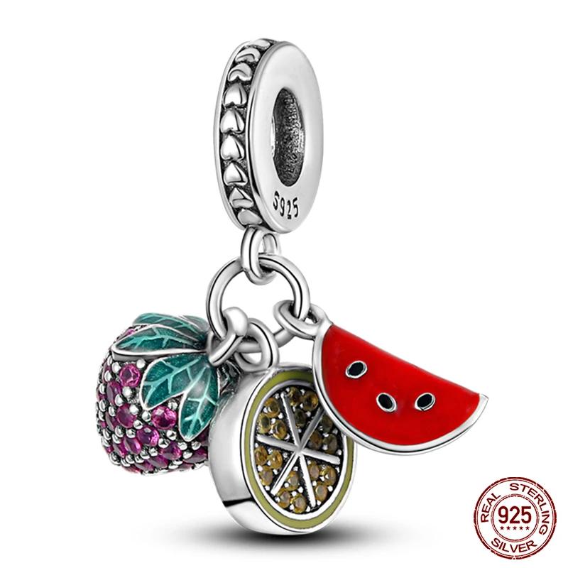 Copper Red Color Collection Heart Shape Charm Bead Charms Bead Charms Suitcase Pendant Compatible With Authentic Bracelets Lucky Jewellery Gifts