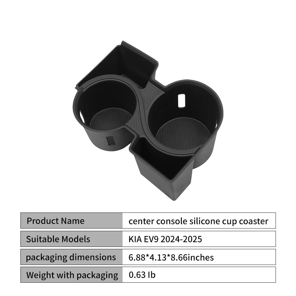 Cup Mat Central Control Armrest Silicone LHD/RHD Wireless Charger Mat For KIA EV6/EV9 2024-2025 Rear Screen Storage Box