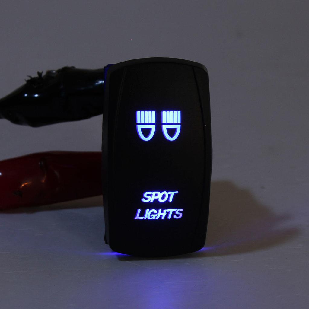 Buy 1x Universal 12V/24VBlue Laser Etched Carling Style Rocker Switch ...