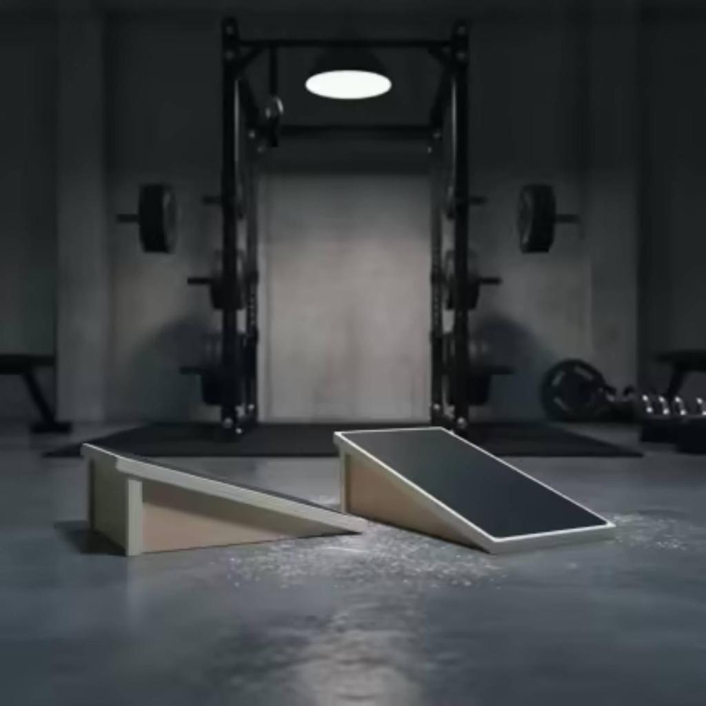 Wooden Squat Incline Board with Anti Slip Surface Knee Support Stretching