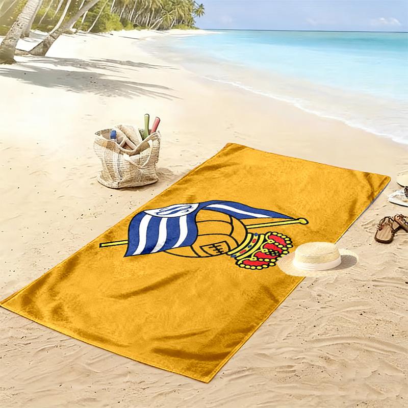 Real Sociedad Print Beach Towel, Large Soft Quick Dry Towel for Beach Camping Swimming