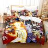 Naruto Bedding Set Quilt Cover Uchiha Sasuke Pillowcase Anime Kakashi Decor Bed Spead Bedroom Duvet Cover Bedding Suit Kids Gift