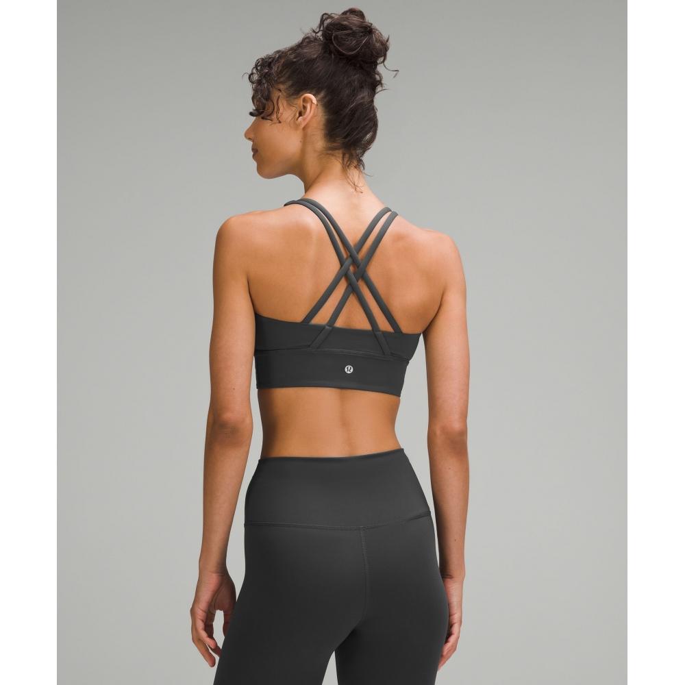 Lululemon Energy Longline Bra  MeDium Support  B D Cups Graphite Grey