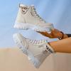 Winter Fashion Warm Sport Boots Women's Short Plush Ankle Boots Versatile Lace Up Platform Lady Shoes Lightweight Sneakers 35-43