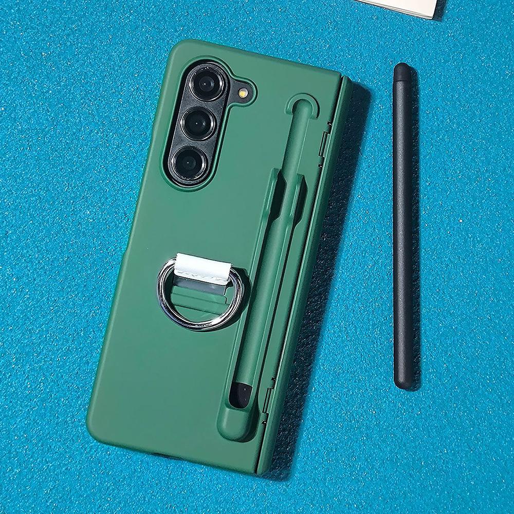 For Samsung Galaxy Z Fold6 5G Case Skin-Touch PC Phone Cover with Stylus and Stylus Slot