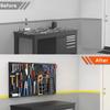 1Pcs Heavy Duty Metal Pegboard Wall Panel For Garage Workshop Tool Storage Organizers With Pre Drilled Holes Rustproof