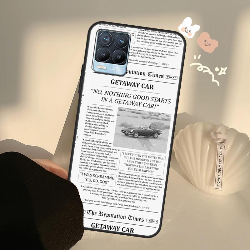 

Автомобильный чехол-газета для OnePlus 10 9 Pro 8T 9R Nord2, чехол для Realme GT Neo 2 3 GT Master 8i 9i 8 Pro Realme GT 2 Pro