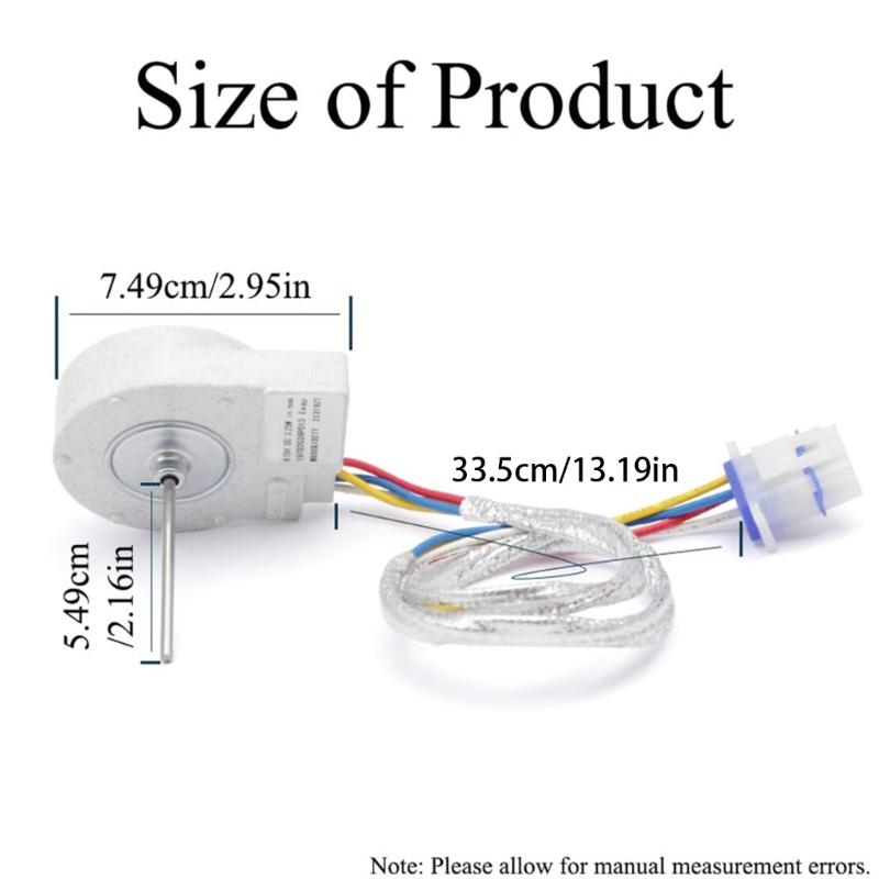 Quiet Refrigerator Fan Assembly for Replace WR60X10277 Precisions Cooling Component Freezer Condenser Motor Enduring