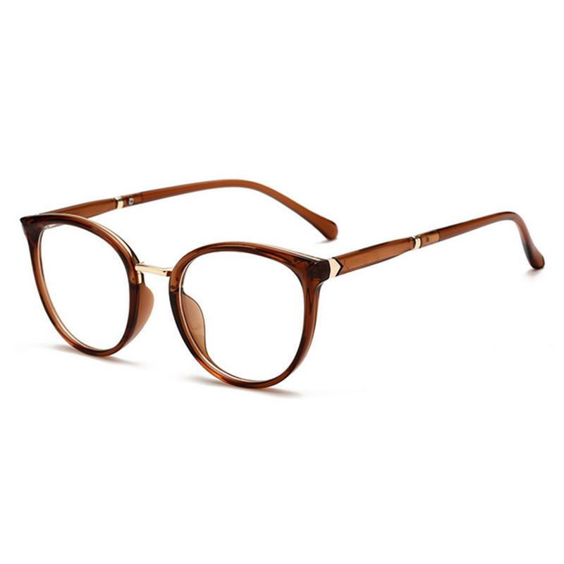 Spring Leg Anti-blue Light Oval Prescription Eyeglasses Women TR90 Cat Eye Short-sight Eyewear Diopter 0 -0.5 -0.75 -1.0 To -6.0