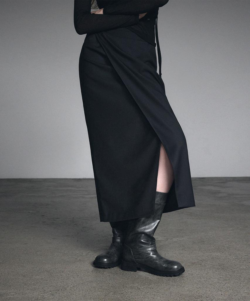 Geulouhaideu Okin Asymmetrical Maxi Long Skirt