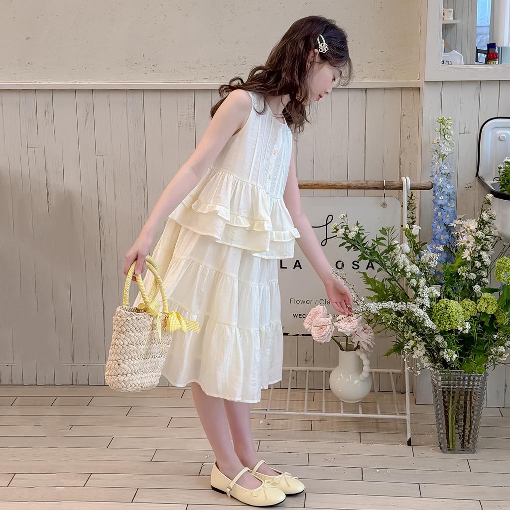 Girls' sleeveless dress summer 2026 new style children's Korean style western-style fashionable girls' summer dress cotton skirt