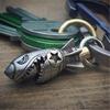 Halloween Themed Shark Car Accessory Keychain Alloy Made Skeleton Design For Bags And Key Rings