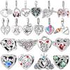 New Charms Copper Sparkling Mum Mother Family Love Heart Beads Fit Original Bracelet Necklace Diy Jewelry