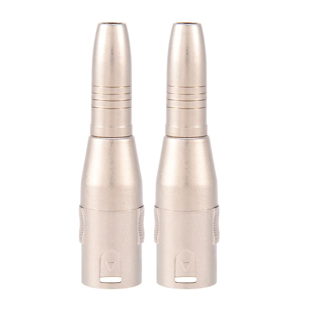 3 Pin XLR Male to 1 4 6.35mm Female Jack Audio Mic Adapter Connector 2 Pcs