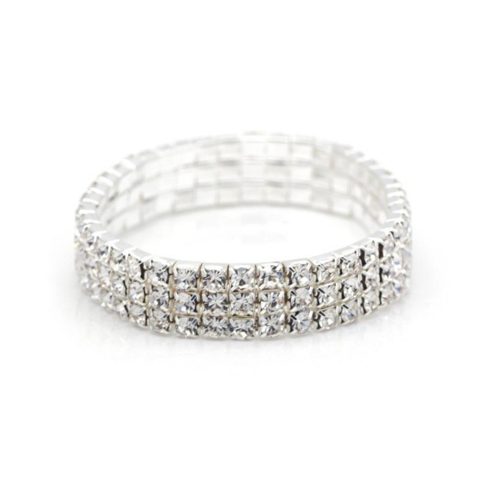 Bridal Versatile Korean Version Super Flash Full Diamond Elastic Bracelet Bracelet