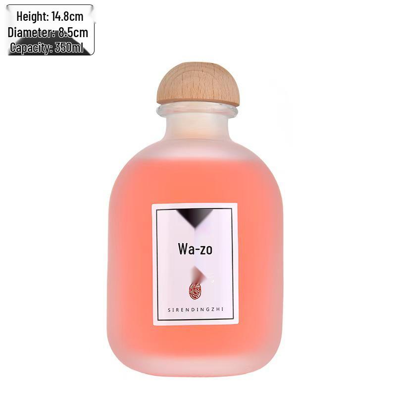 Premium Homemade Fruit Wine Bottles: Sealed, Leak-Proof, Frosted Glass with Large Belly Design