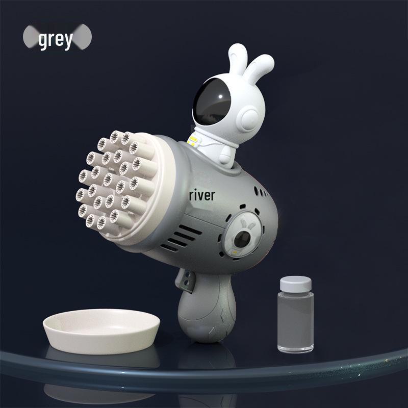 Popular Handheld Luminous Gatling Bubble Gun: Fully Automatic Bubble-Blowing Toy for Kids