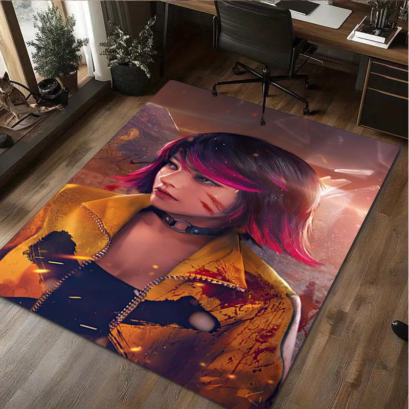 

1Pc Free Fire Print Rug - Computer Chair Area Rug home decoration Carpet For Living Room Bedroom Flooring Mat 40x60cm( 15x23in )