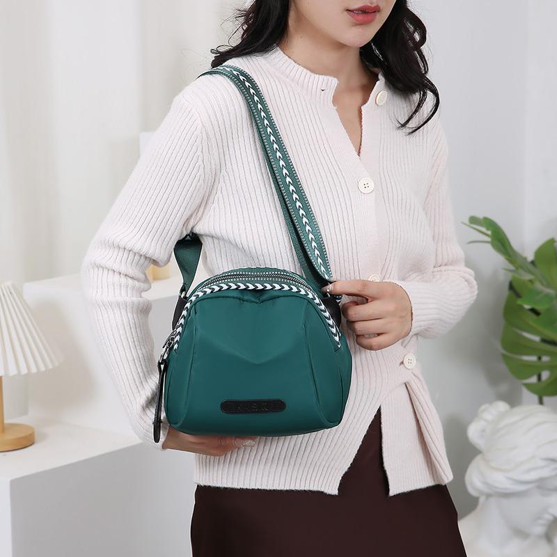 Women's Shoulder Bag Solid Color Crossbody Bag Water-Repellent Oxford Bag