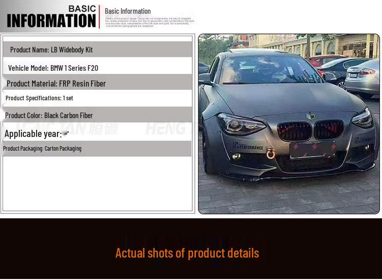 BMW 1 Series F20 LB Widebody Kit: Exterior Fender Flares & Diffuser Accessories