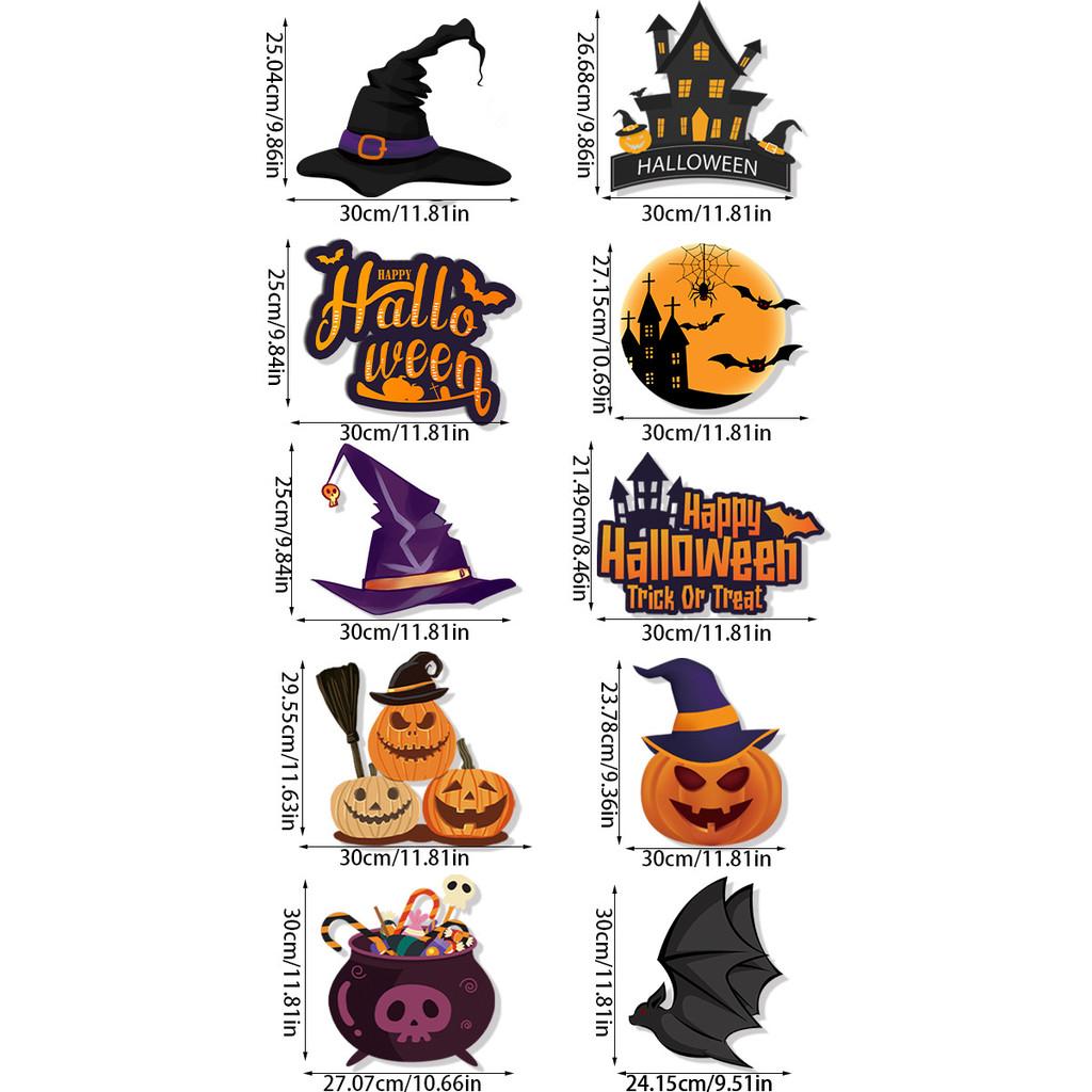 Halloween Festive Door Decoration With Bat Pumpkin Door Hanging Scene For