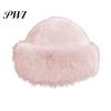 Protective Hairstyle Hat Women Winter Thick Plush Faux Fur Heat Retention Windproof Mongolia Style Knit Cap Bucket Solid Color Outdoor Cycling Skiing