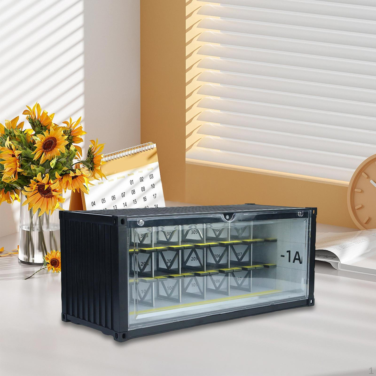 

1/64 Scale Model Car Display Case Container Parking Lot Diorama Scenario Decorative Miniature Scene