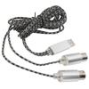 70.9in MIDI Cable To USB IN OUT Converter Cable with Indicator Light FTP Processing Chip Metal Shell